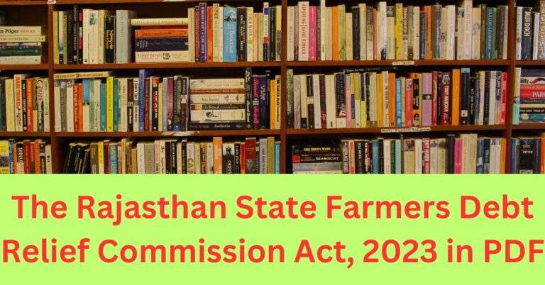 The Rajasthan State Farmers Debt Relief Commission Act