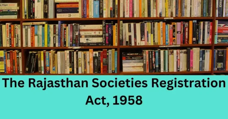 The Rajasthan Societies Registration Act, 1958 PDF